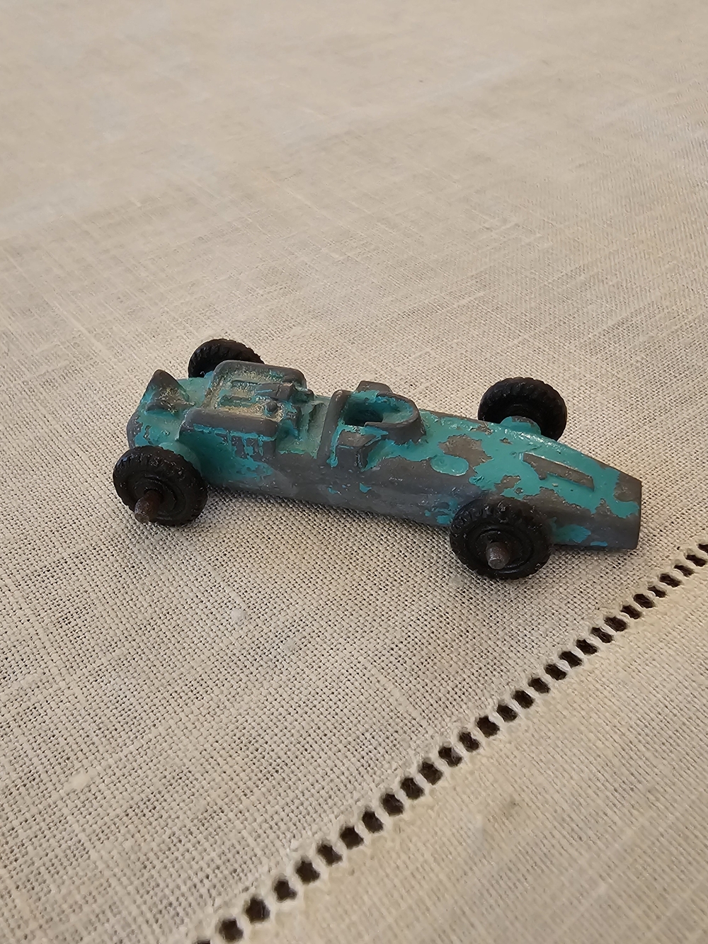Vintage 50's Midgetoy Blue Open Wheel Indy Race Car Die Cast Metal Toy